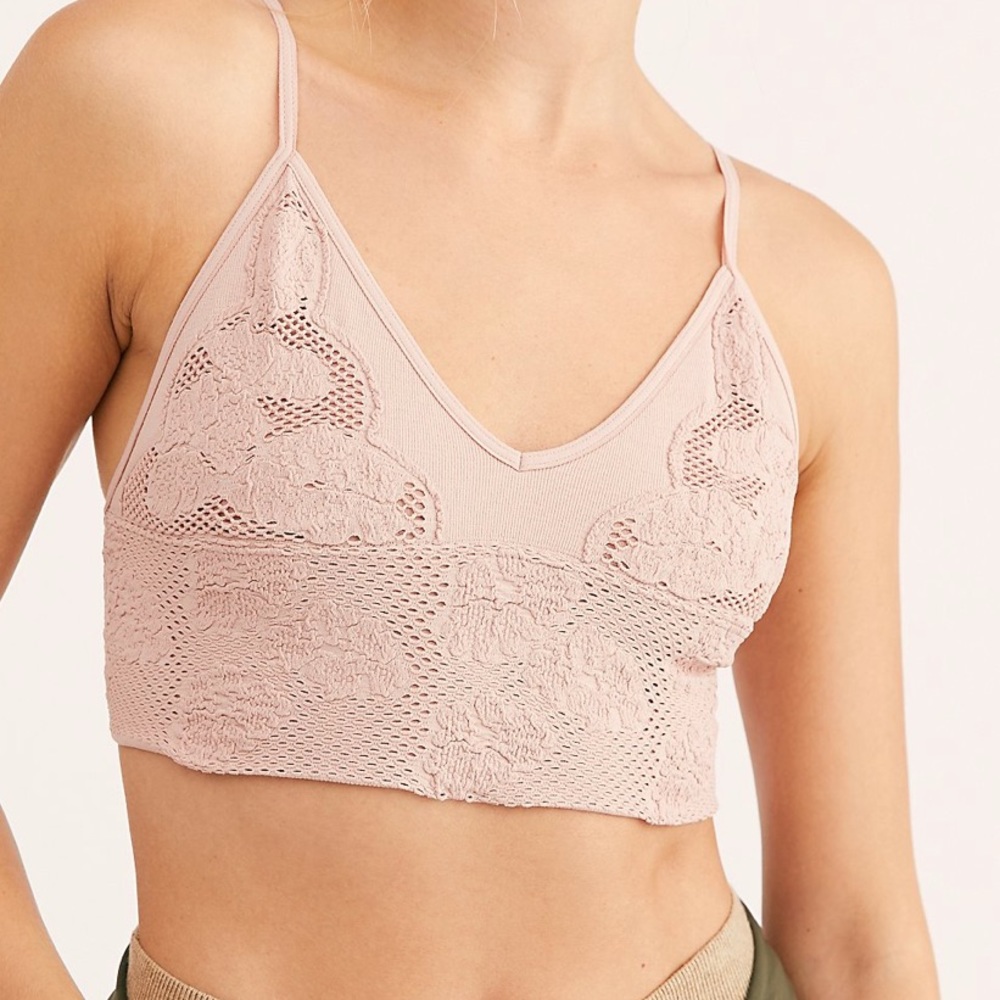 NEW🌺Free intimately people candy/mosaic lace steam seamless Bralette - Picture 10 of 17